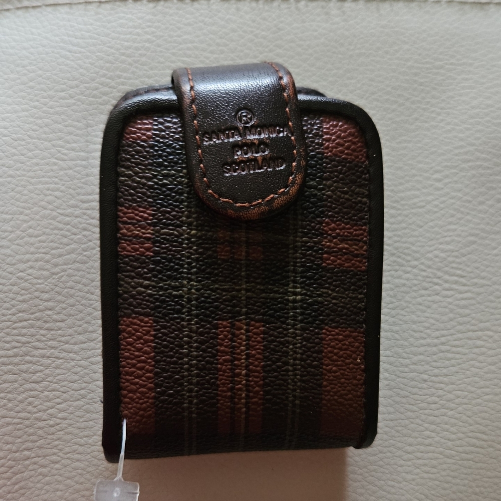 Vintage Santa Monica Polo Scotland Lipstick Holder. Plaid In Color.